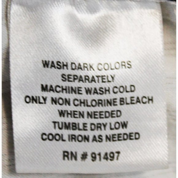 Unbranded Men's Sz M Button Up Collared Shirt Stripped White Gray Light Weight - Picture 7 of 8